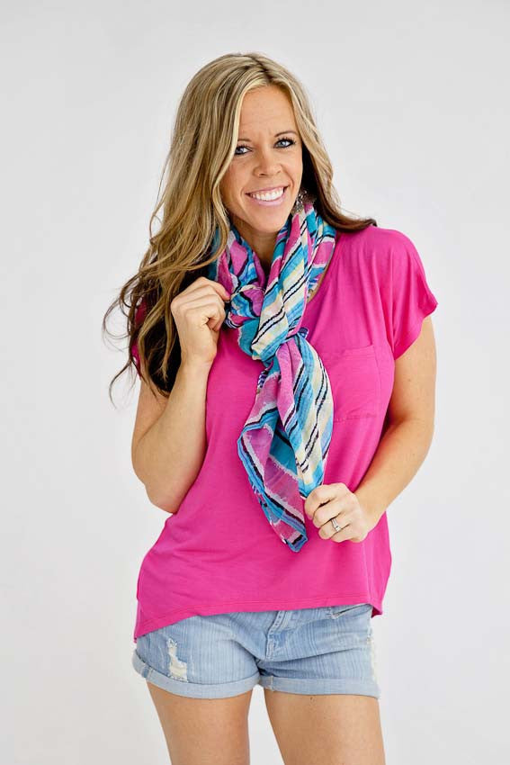 Scarf - Colorful Striped Rainbow Bridge