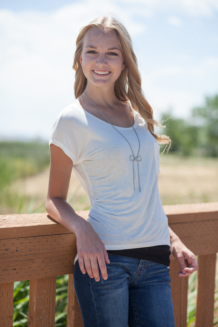 Boyfriend Pocket Tee - Ivory