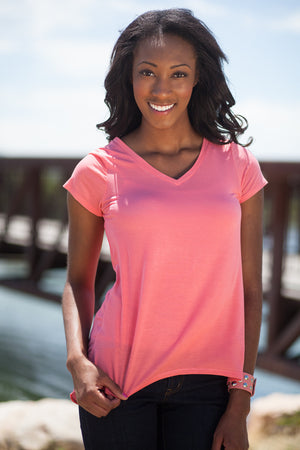 Brighton Flutter Back Top - Coral