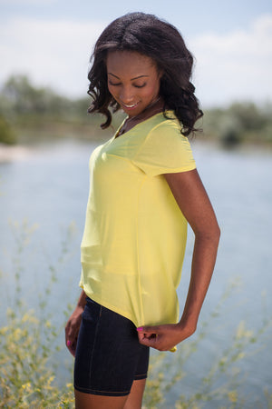 Brighton Flutter Back Top - Yellow