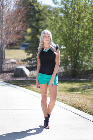 Crochet Shorts - Mint