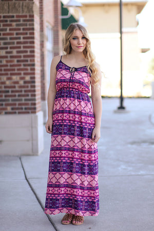 Geometric Sundress Pink/Blue