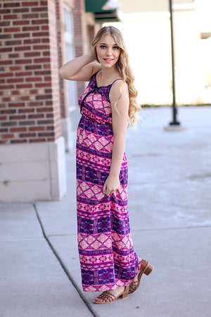 Geometric Sundress Pink/Blue