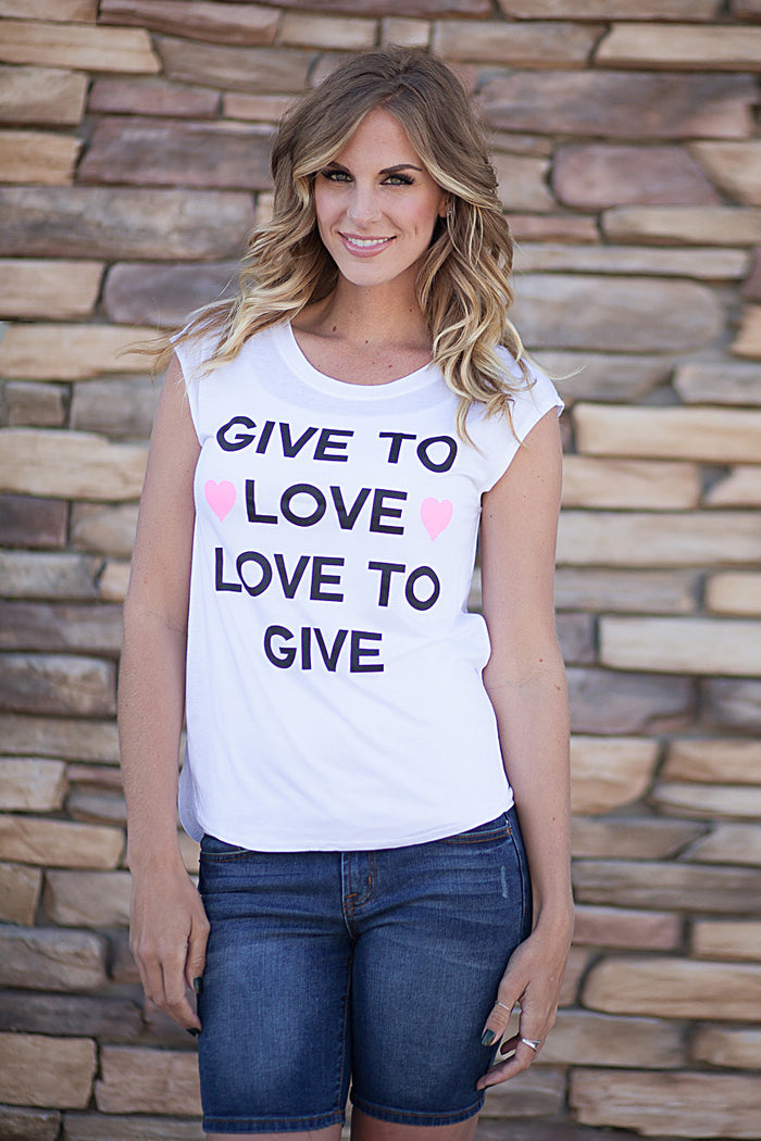 Give To Love Tee - White