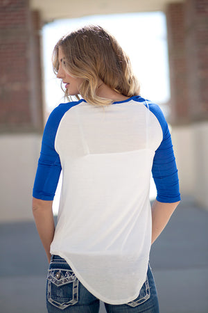 Home Run Baseball Tee Royal Blue