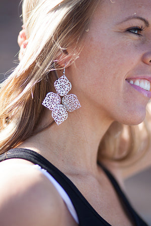 Filigree Earrings - Gold and Silver