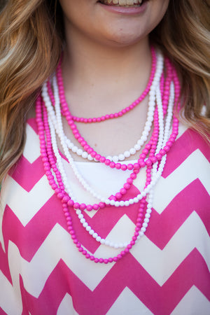 Two Color Stranded Statement Necklace