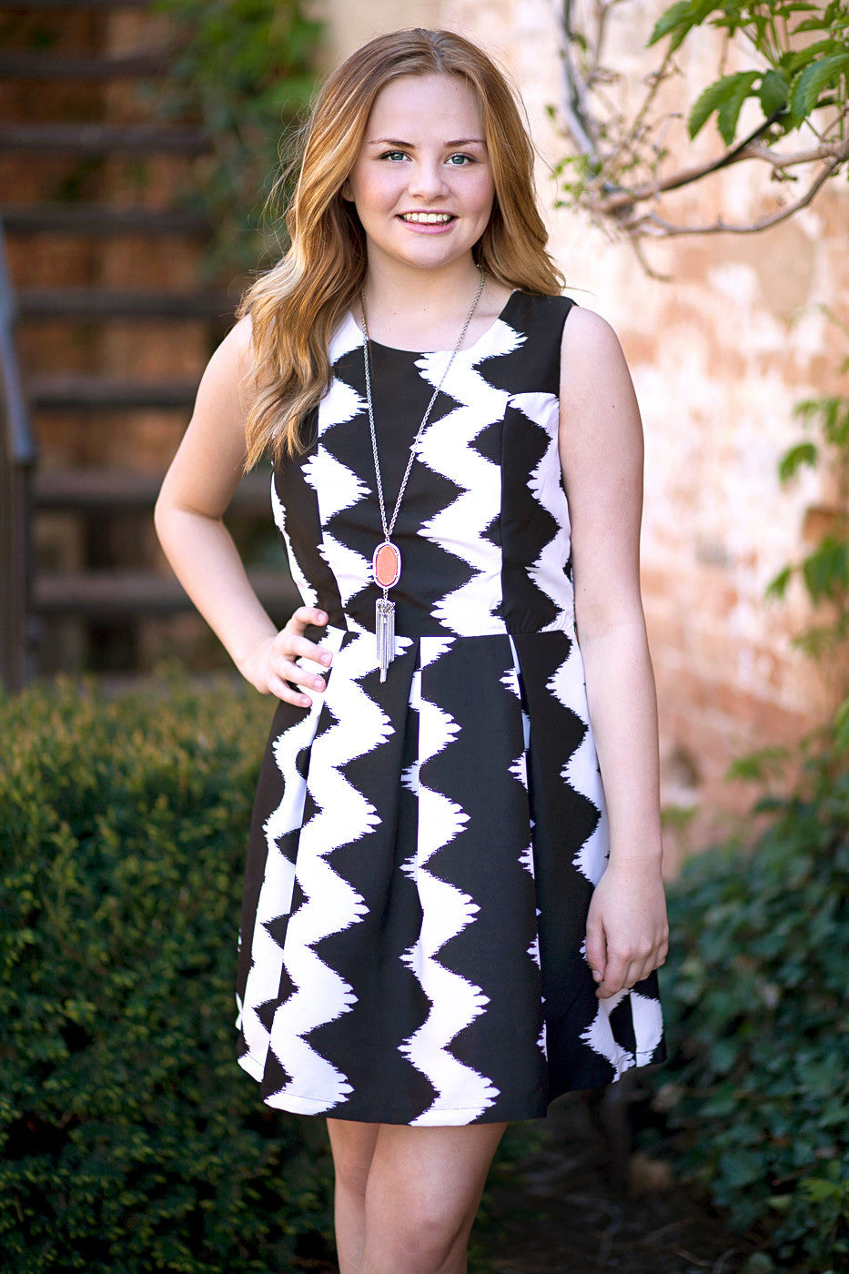 Boston Tank Dress - Black/White