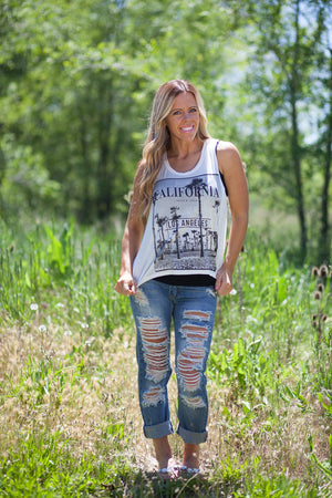 California Tank Top - Ivory