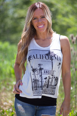 California Tank Top - Ivory