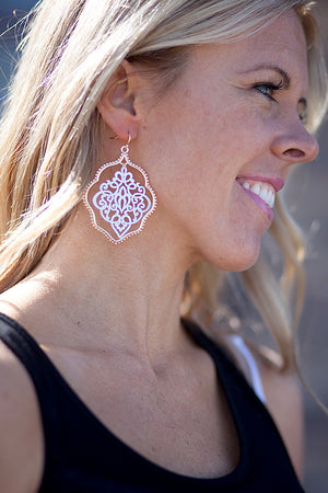 Painted Lace Earrings