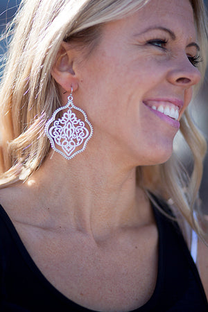 Painted Lace Earrings