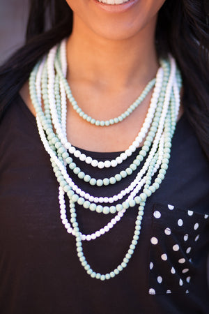 Two Color Stranded Statement Necklace