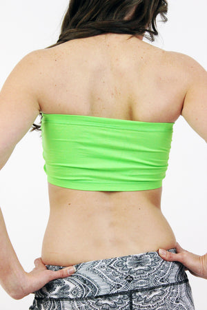 Bandeau Top - Padded Neon Green