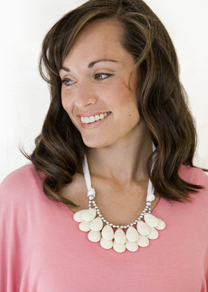 Double Delight Statement Necklace Silver