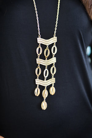 Cleo Necklace Matte Gold