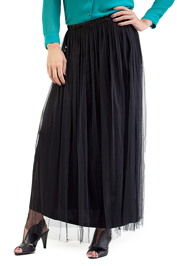 Isabelle Maxi Tulle Skirt Black