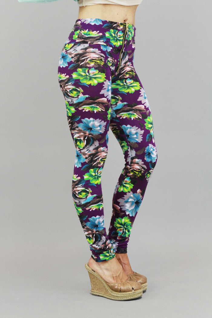 Leggings - Floral Violet