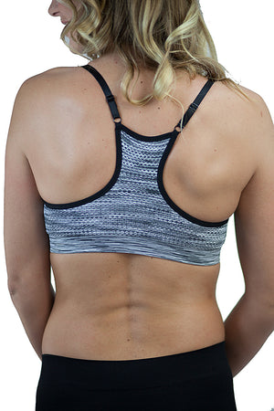 Lucy Two-Tone Sports Bra Black