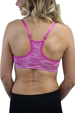 Lucy Two-Tone Sports Bra Fuchsia