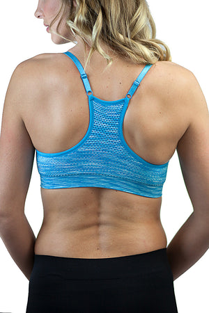 Lucy Two-Tone Sports Bra Turquoise