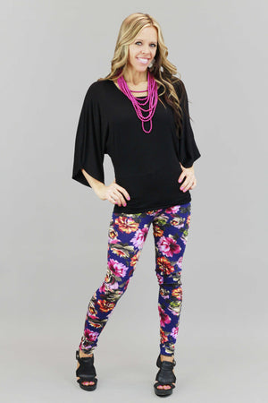 Leggings - Floral Iris