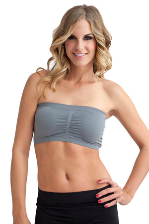 Bandeau Top - Padded Charcoal