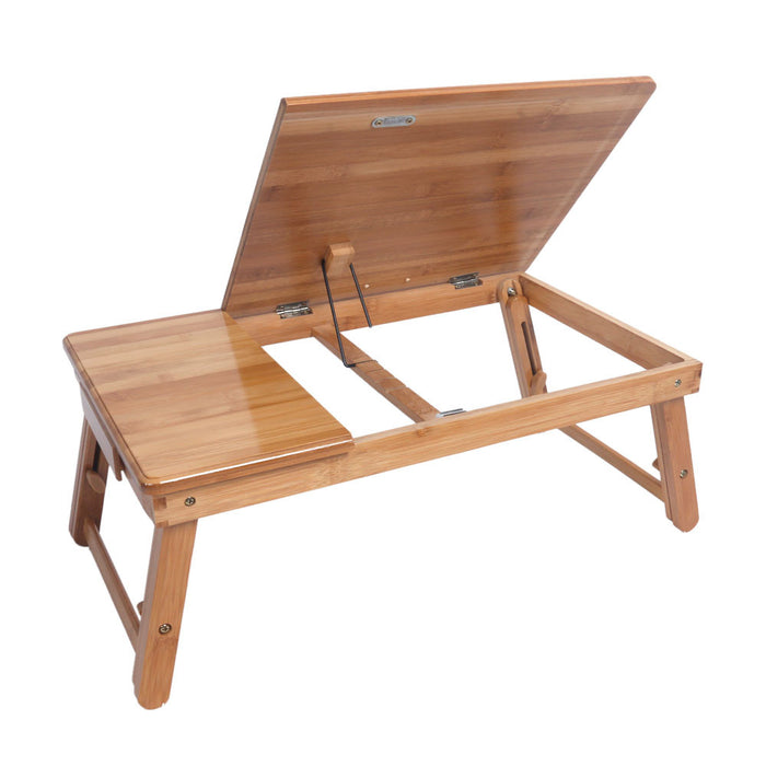Wooden Foldable Laptop Stand, Portable Lap Desk, Laptop Bed Tray