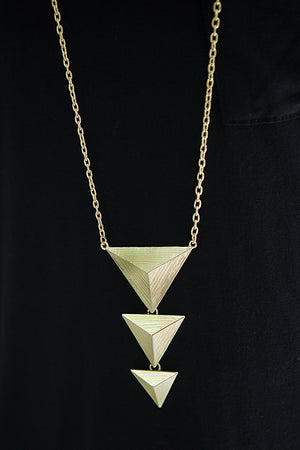 Triad Pendant Necklace - Silver & Gold